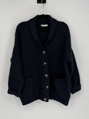 Zara Chunky oversized Wool Blend Cozy Knit Sweater